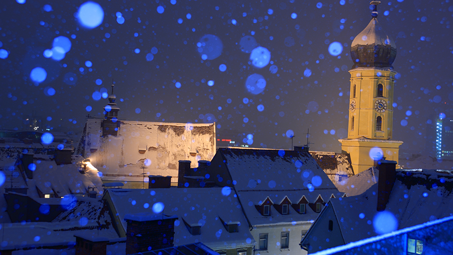 Über den Dächern der winterlichen Altstadt